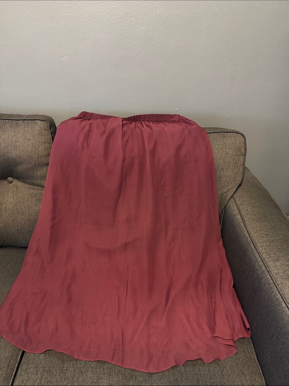 Women's Flowing Maxi Skirt in Rosewood